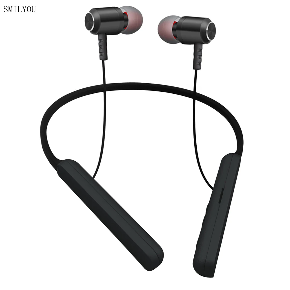 Bluetooth наушники с шейным ободом слот для карты TF MP3 Спортивная беспроводная