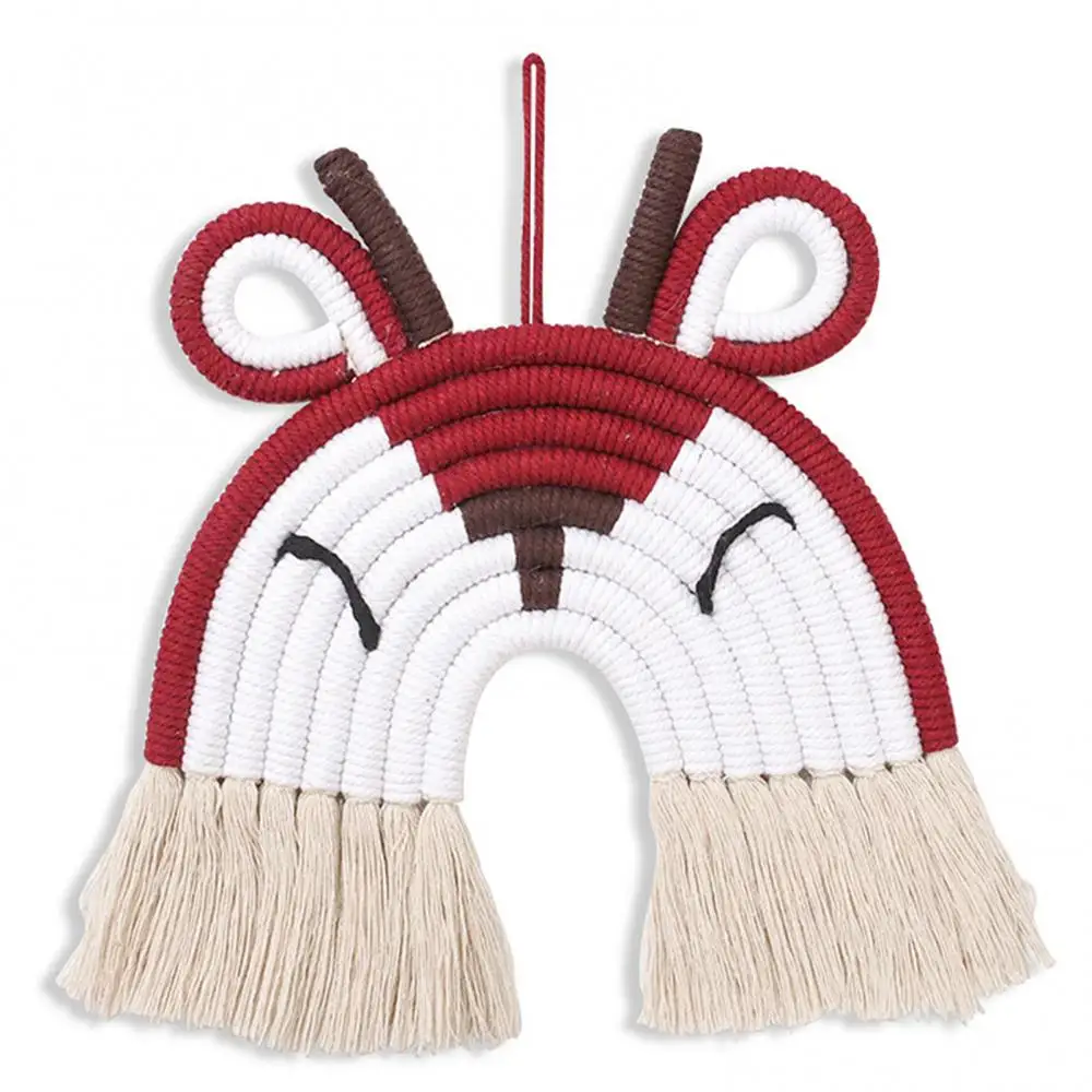 

50% Dropshipping!!Rainbow Deer Lion Handmade Woven Cotton Rope Children Room Decor Hanging Pendant