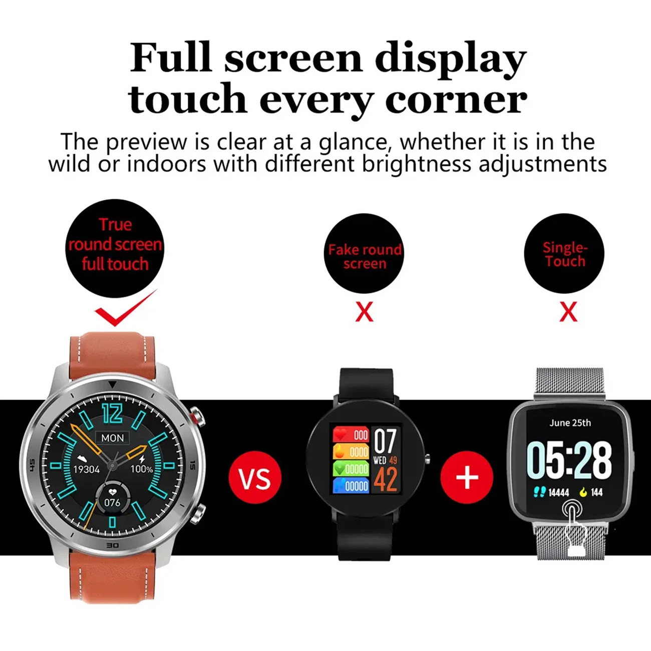 

DT78 Smart Watch Men Sport Fitness Tracker Heart Rate Monitor IP68 Waterproof Full Touch Screen Smartwatch For Ios Android Phone