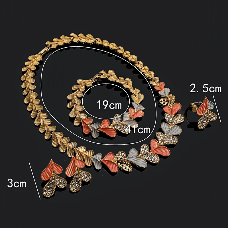 

Fani 2019 Fashio African Beads Bridal Jewelry Set Nigerian Woman Wedding jewelry set Dubai Gold Colorful Jewelry Sets Wholesale