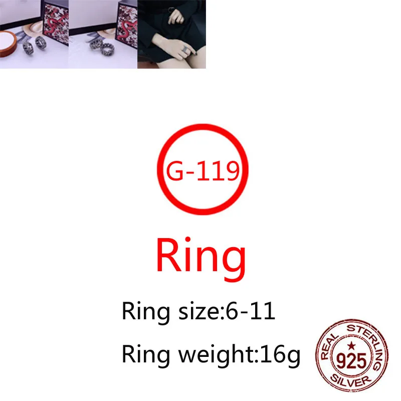 

G119 S925 Sterling Silver New Brand Trend Couple Ring Letter Personality Fashion Simple Gift Couple Hot Sale