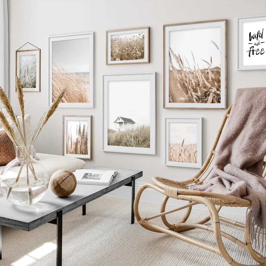 

Reeds Wheat House Leaf Nordic Posters And Prints Wall Art Canvas Painting Wall Pictures For Living Room Scandinavian Home Decor