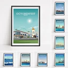 Октоберфест, печать, немецкий постер, гарнитура, художественный Октоберфест для спальни, домашний декор