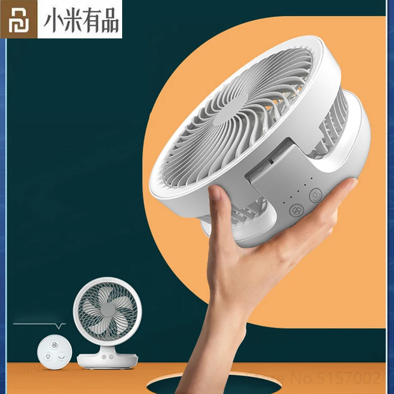 

Подвесной циркуляционный вентилятор Youpin Edon, маленький вертикальный складной, с дистанционной зарядкой, подходит для дома, офиса, улицы, пут...