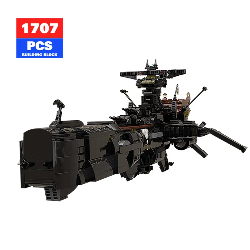 

MOC Anime Space Pirate Space Battleship Captain Harlock Arcadia Pirate Ship Building Block Model Toys for Boys Children's Gift