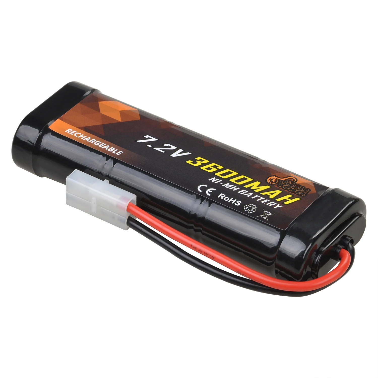 

RC Car Battery 7.2V 3600mAh NiMH Replacement RC Battery with Tamiya Discharge Connector for RC Toys Racing Cars Boat Aircraft.