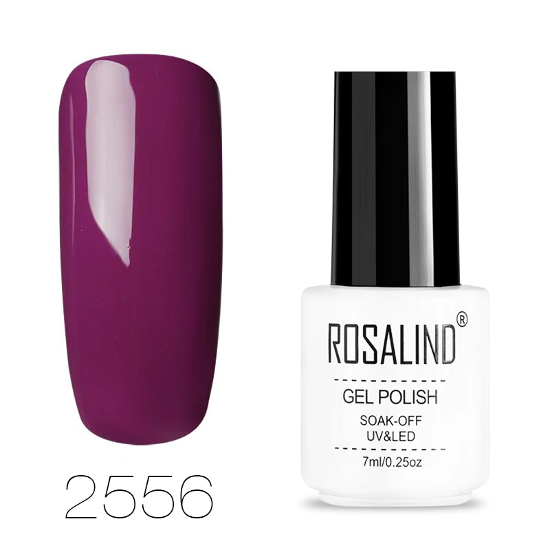 RC2556 ROSALIND классический сплошной Цвет гель лак для ногтей все для маникюра ногти маникюр Топ База Набор дизайн ногтей гель лаки - Цвет: RC2556