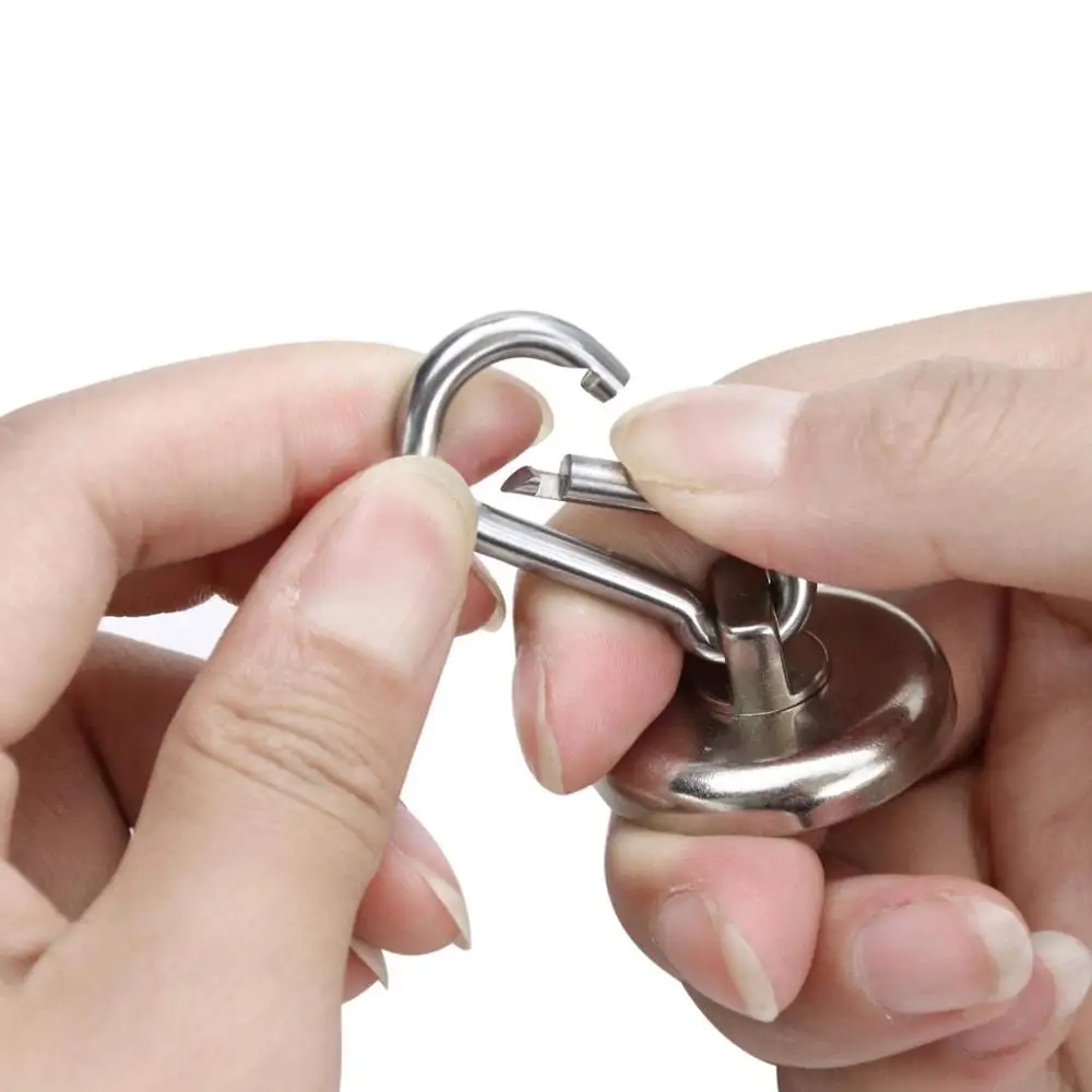 Магнитные Крючки 100LBS сильные сверхмощные Неодимовые с поворотным карабином