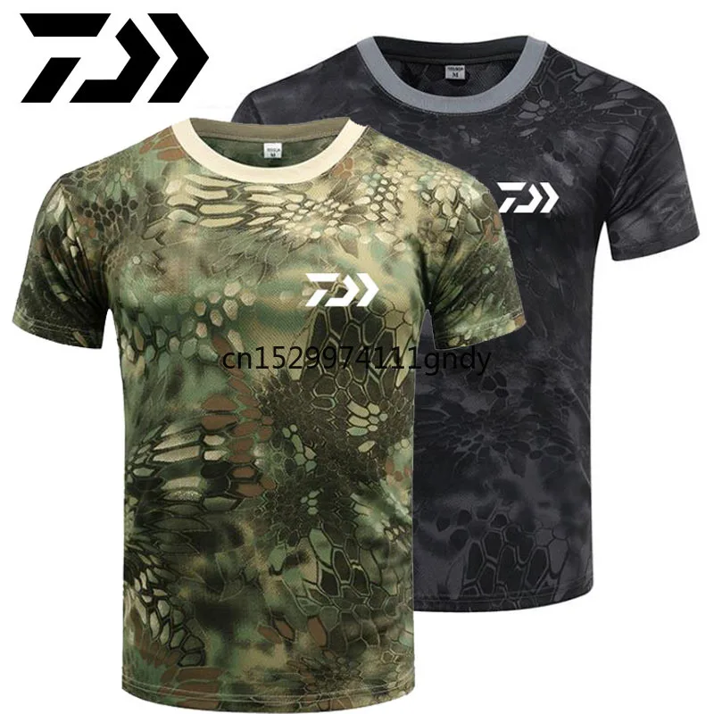 Футболка DAIWA Fishing Jersey летняя мужская камуфляжная одежда с короткими рукавами для