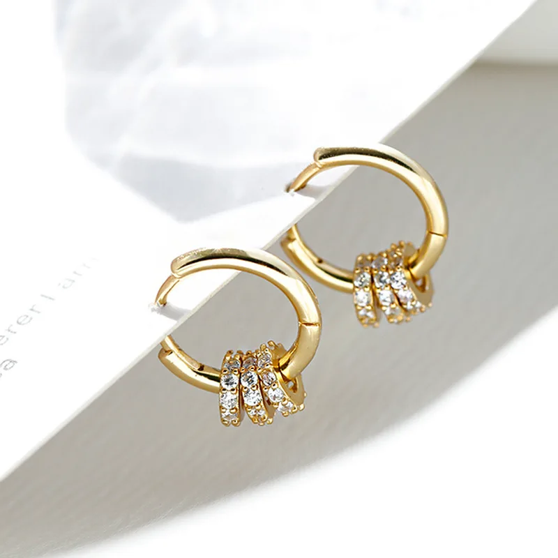 

VINY Silver 925 Jewelry Earrings For Women Gold Plated With Diamonds Dangle Earring Gold/Silver Jewelry 2021 Trend Pendientes