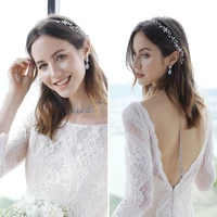 efily rhinestone bridal backdrop necklace for wedding dress luxury woman jewelry long backless necklace bride bridesmaid gift