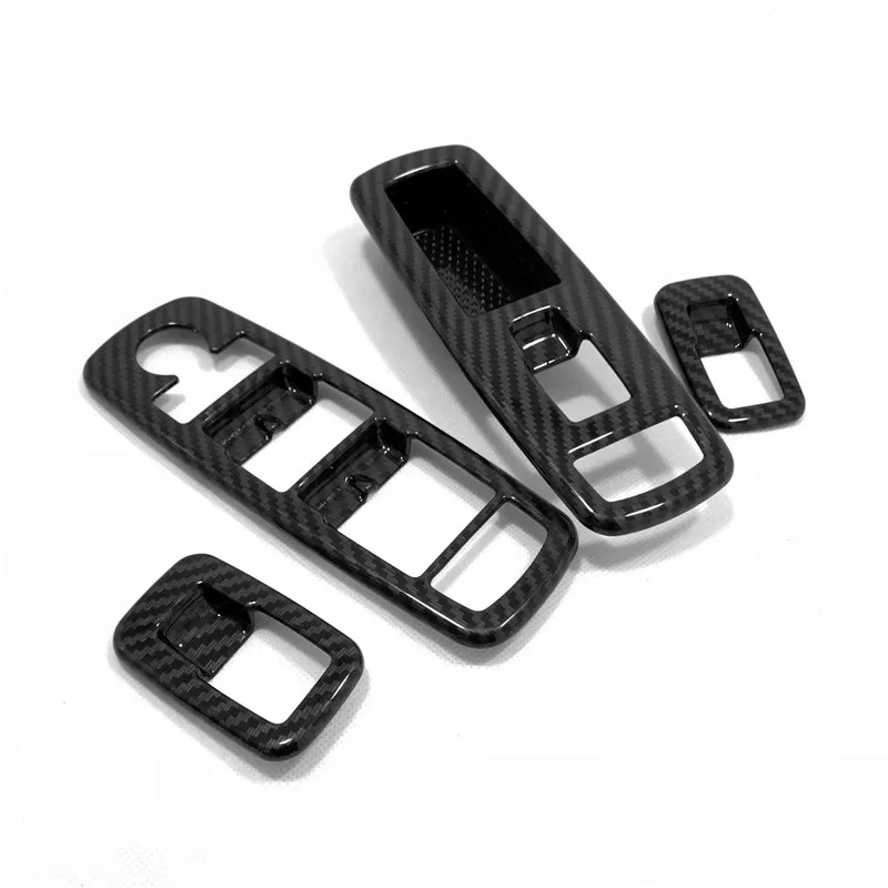 

For Jeep Grand Cherokee 2014 15 16 17 Car Accessories ABS Carbon fiber Door Window Glass Lift Control Switch Panel Cover Trim