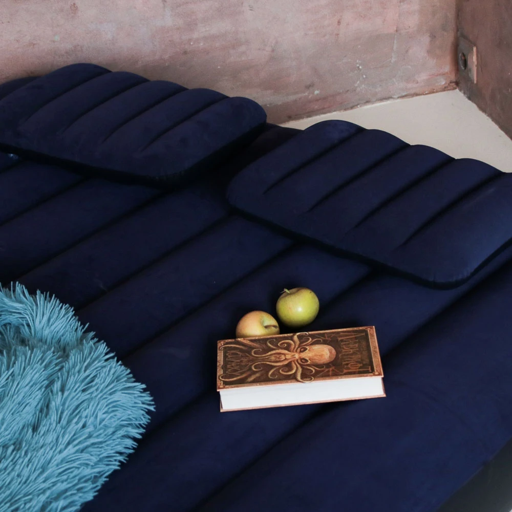 Кровать надувная INTEX Classic downy Квин FIBER-TECH ручной насос 2 подушки 152х203х25 см |