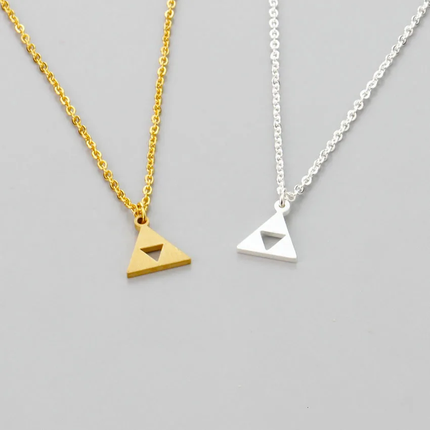 Игра Ювелирные изделия Triforce Легенда о Зельде кулон ожерелье для женщин мужчин из нержавеющей стали цепи треугольник талисманы чокеры