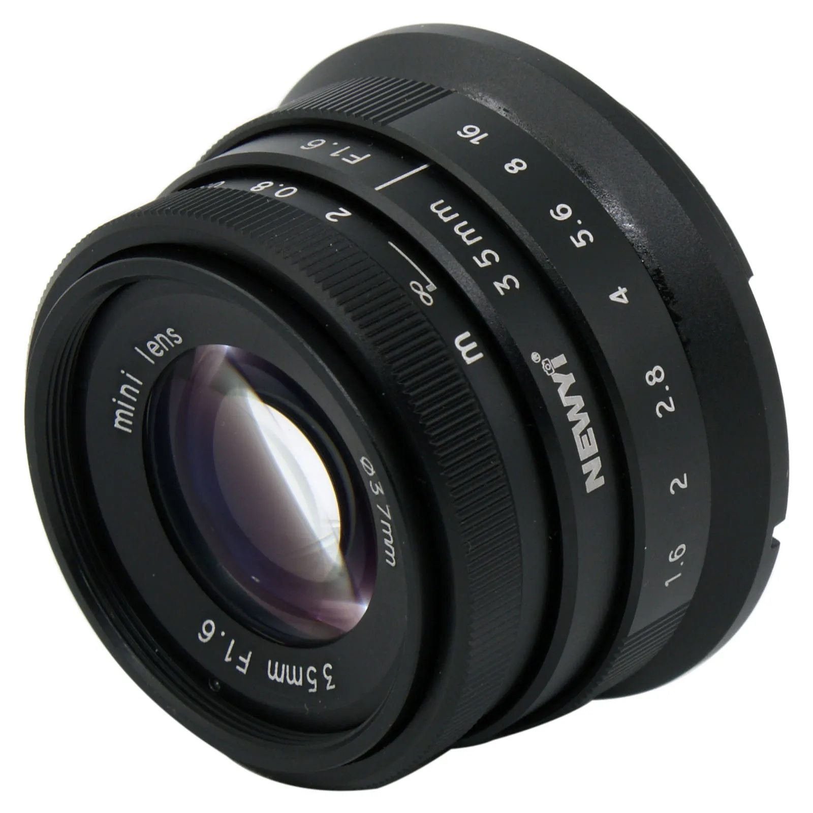 Металлический объектив 35 мм F1.6 для камеры Canon EOS M M50 M100 M6 SONY A6000 A6300 Fujifilm FUJI X-T1 Olympus