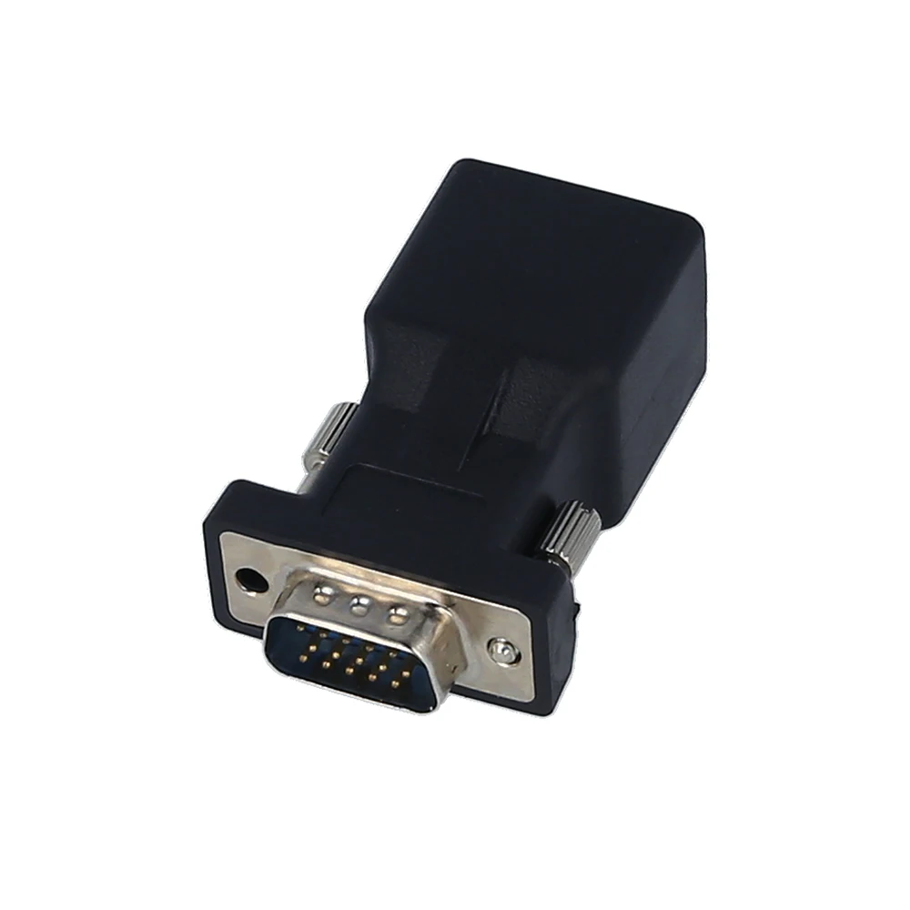 Адаптер VGA к RJ45 2 шт. Переходник папа Ethernet-порт конвертер CAT5e CAT6 сетевой Кабельный