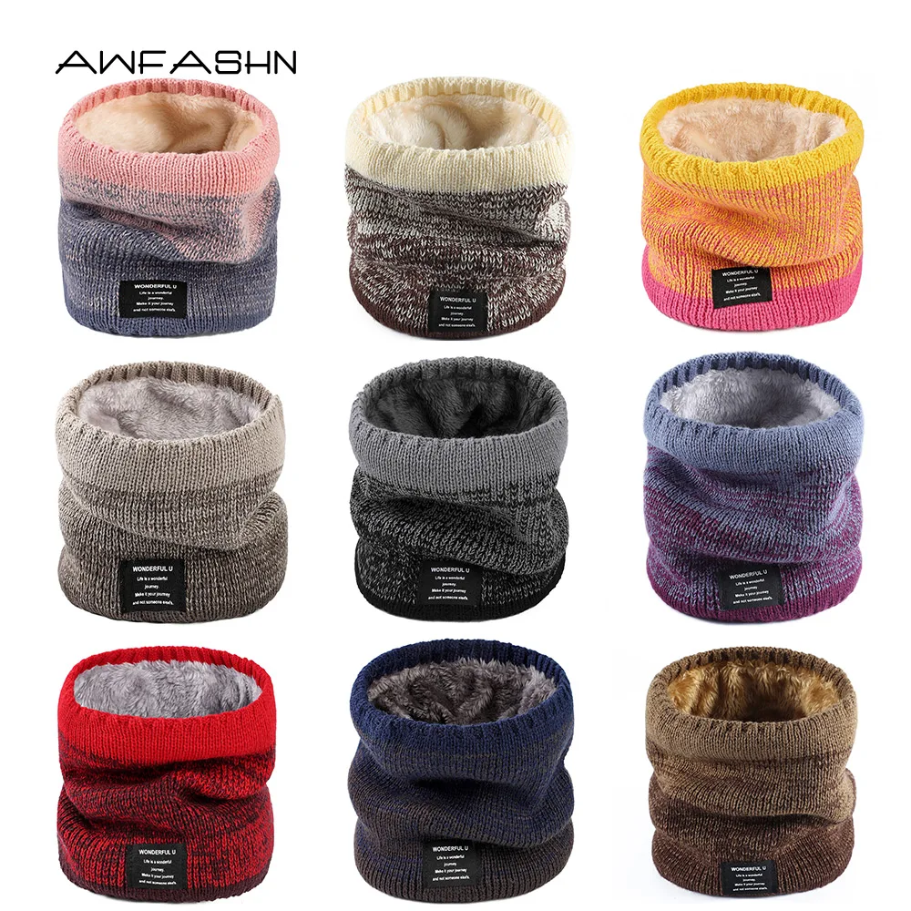 Дамский зимний шарф plus бархатный толстый теплый унисекс защищающий от холода