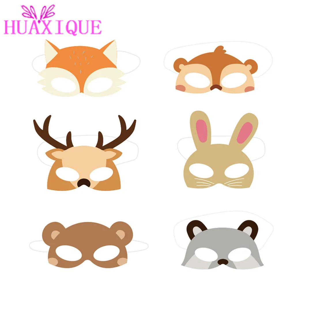 

Cute Cartoon Animal Mask Baby Birthday Party Decoration Game Props Decoration Fox Elk Cubs Rabbit Mask Decoration