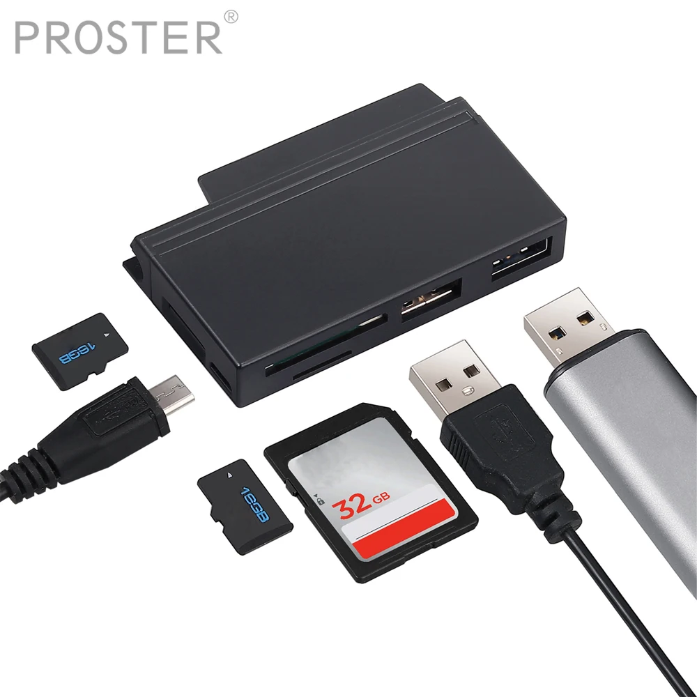 Proster для Surface Go USB C Microsoft Hub адаптер Type Combo Dock 3 слотный кардридер tf карты 5 Гбит/с