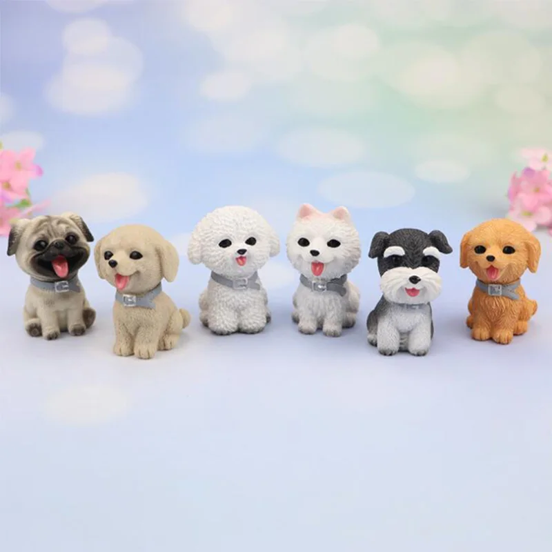 3 шт./компл. счастливая улыбка собака рисунок моделирование щенок модель с