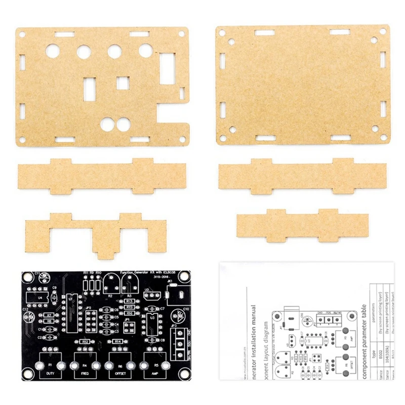 

Icl8038 Signal Generator Diy Kit Sine Triangle Square Sawtooth Output 5Hz~400Khz Adjustable Frequency Amplitude