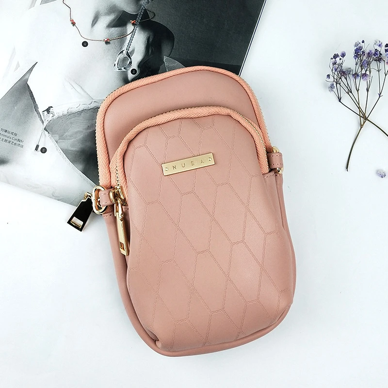 L028 pink Женские сумки, мини-сумка, красочные сумки для сотового телефона, простые маленькие сумки через плечо, повседневные женские сумки с клапаном, держатель для карт, сумка через плечо - Цвет: L028 pink