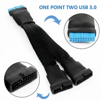 mayitr 1pc high quality 19 pin to usb 3 0 20 pin extension cable durable 1 to 2 power motherboard cables for pc computer
