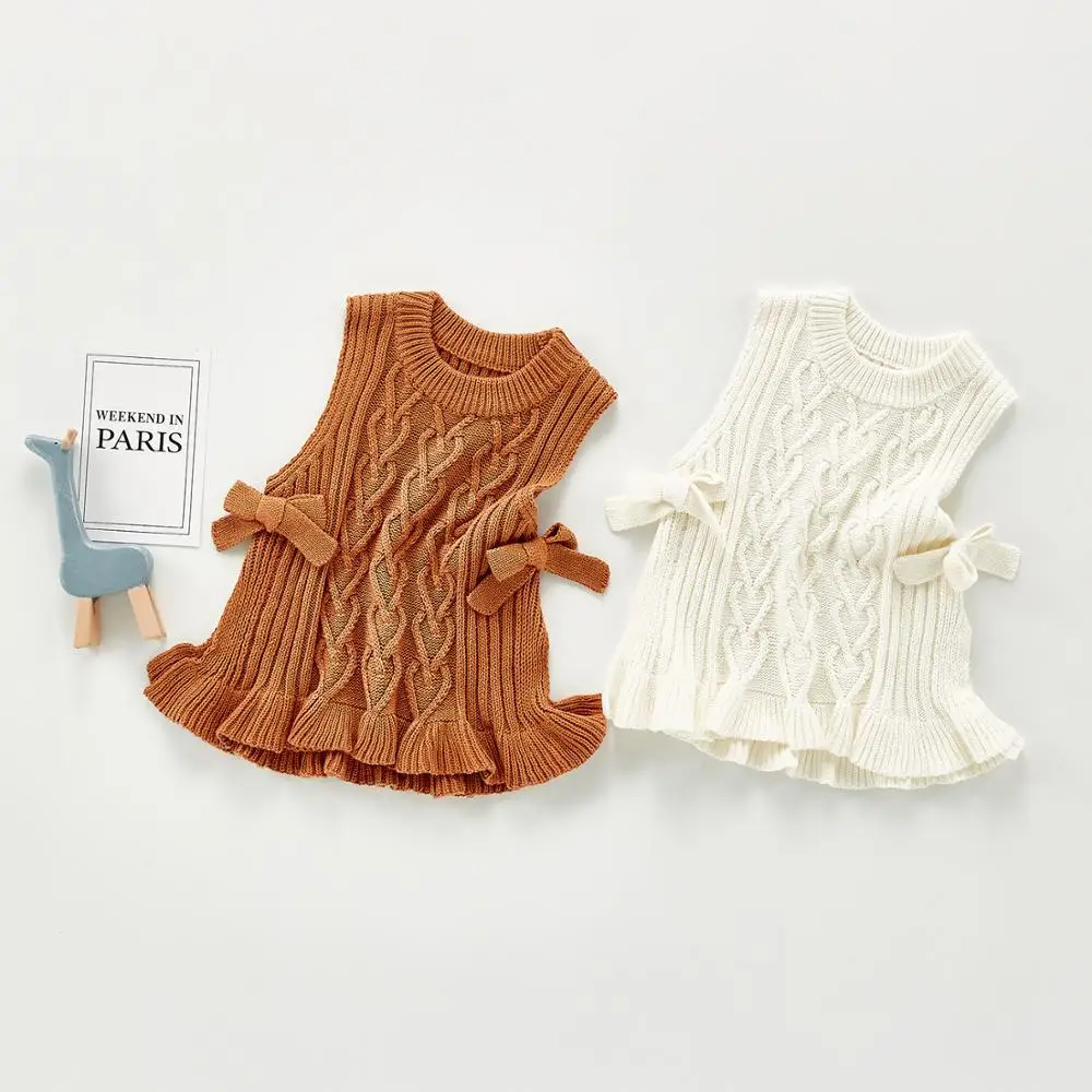 Платье для маленьких девочек платье принцессы новорожденных с бантом Осенняя