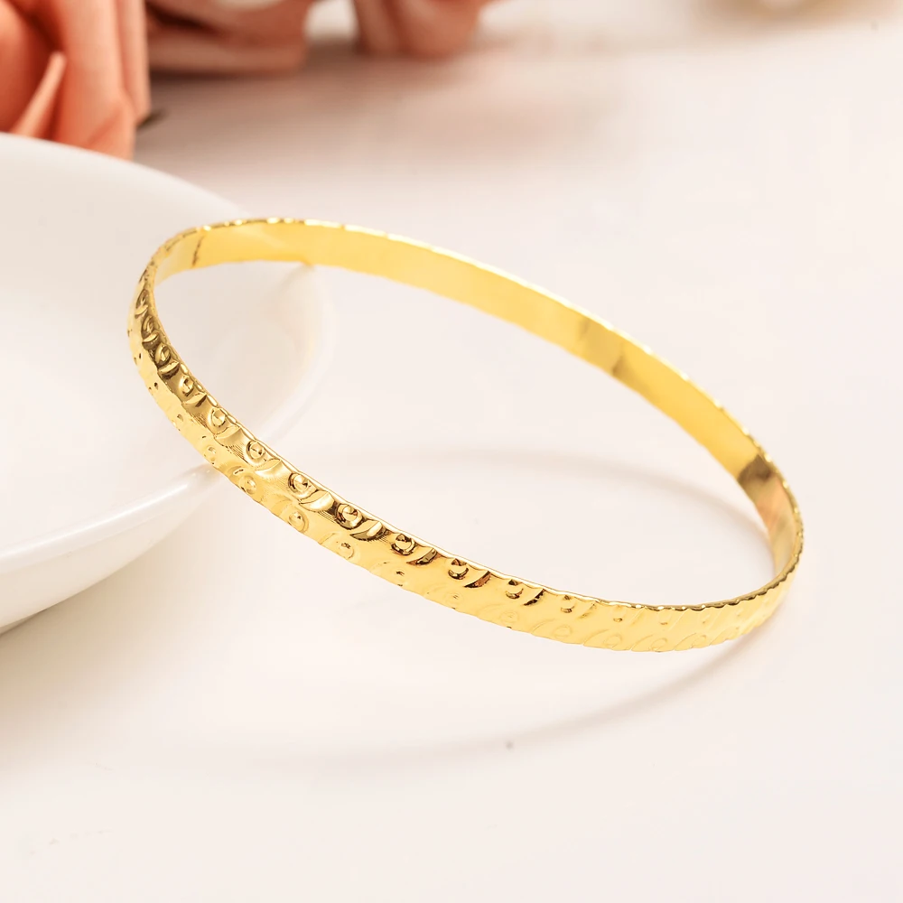 

12pcs dubai india Charm Bracelet for Women Gold Bangle girls women men bracelet Jewelry anklets Arab wedding party gifts