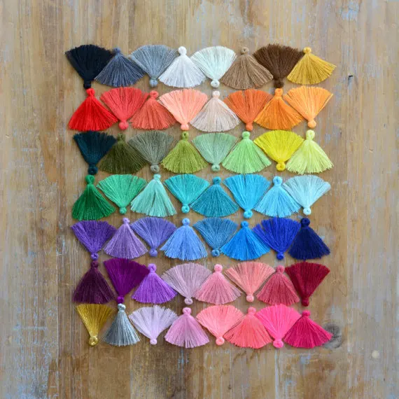 30 шт. маленькие хлопковые ювелирные изделия кисточки выберите ваши цвета мм