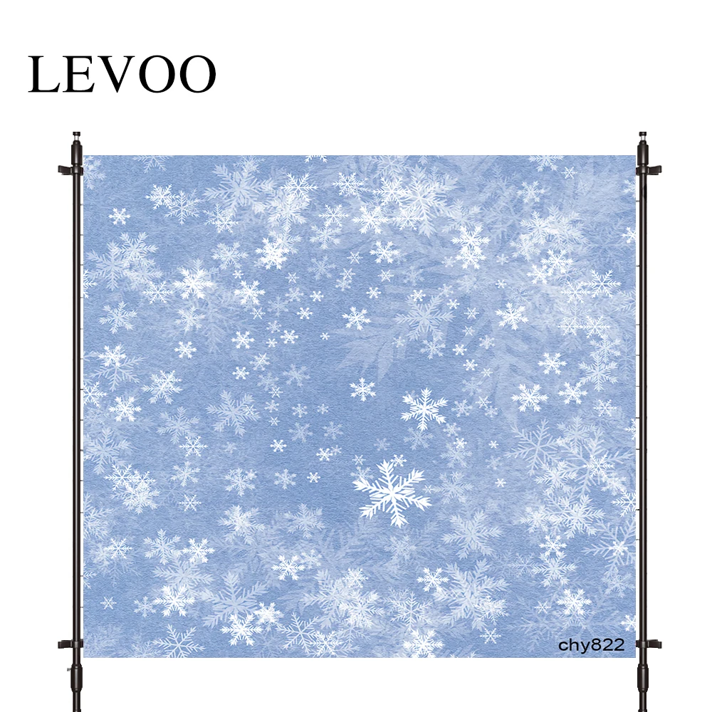 

LEVOO Background For Photo Studio Baby Show Snowflake Bokeh Christmas White Photocall Photobooth Decor Studio Custom Shoot Prop