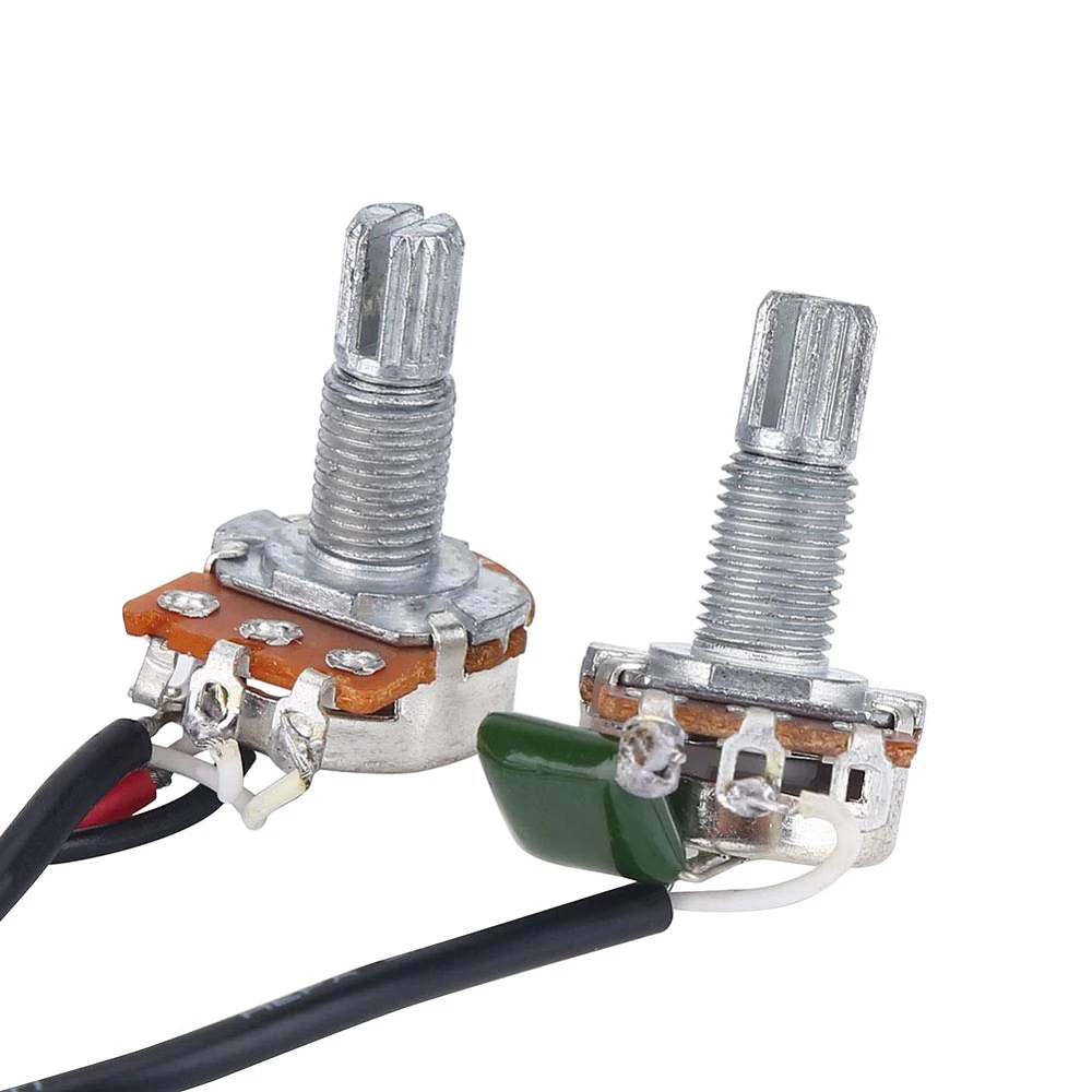 Prewired жгут проводов комплект для LP электрогитары 2T2V 500K Pots 3 Way тумблер с разъемом