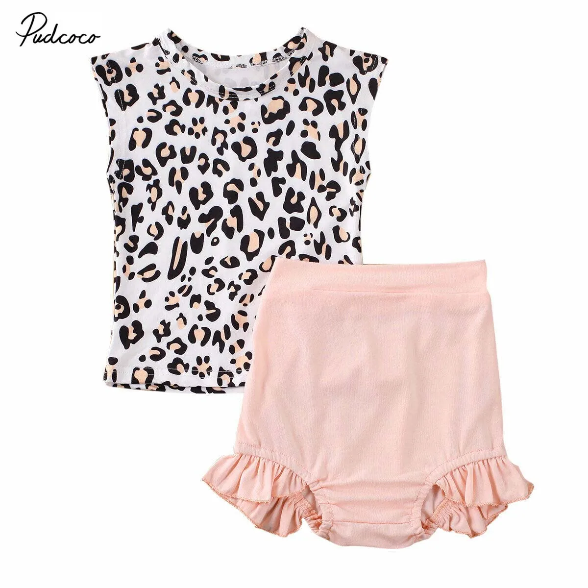 2 шт. леопардовый комбинезон с юбкой пачкой и шорты высокой талией|Комплекты