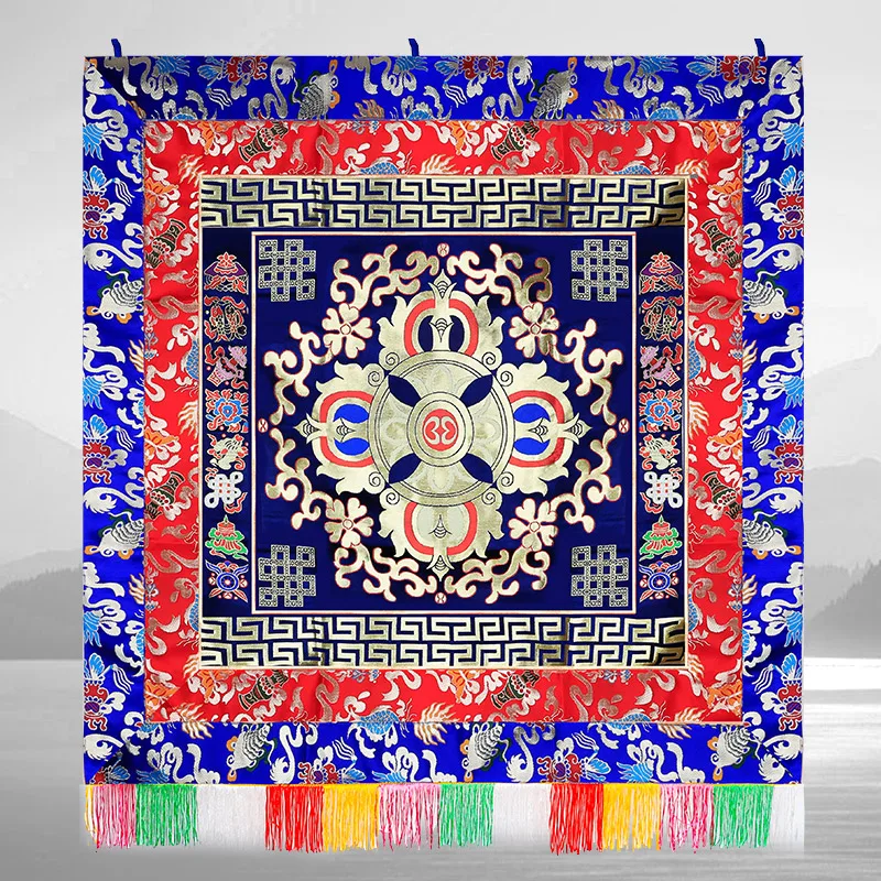 Тибетский стол с вышивкой для скатертей бриллиантов стола будды горизонтальный