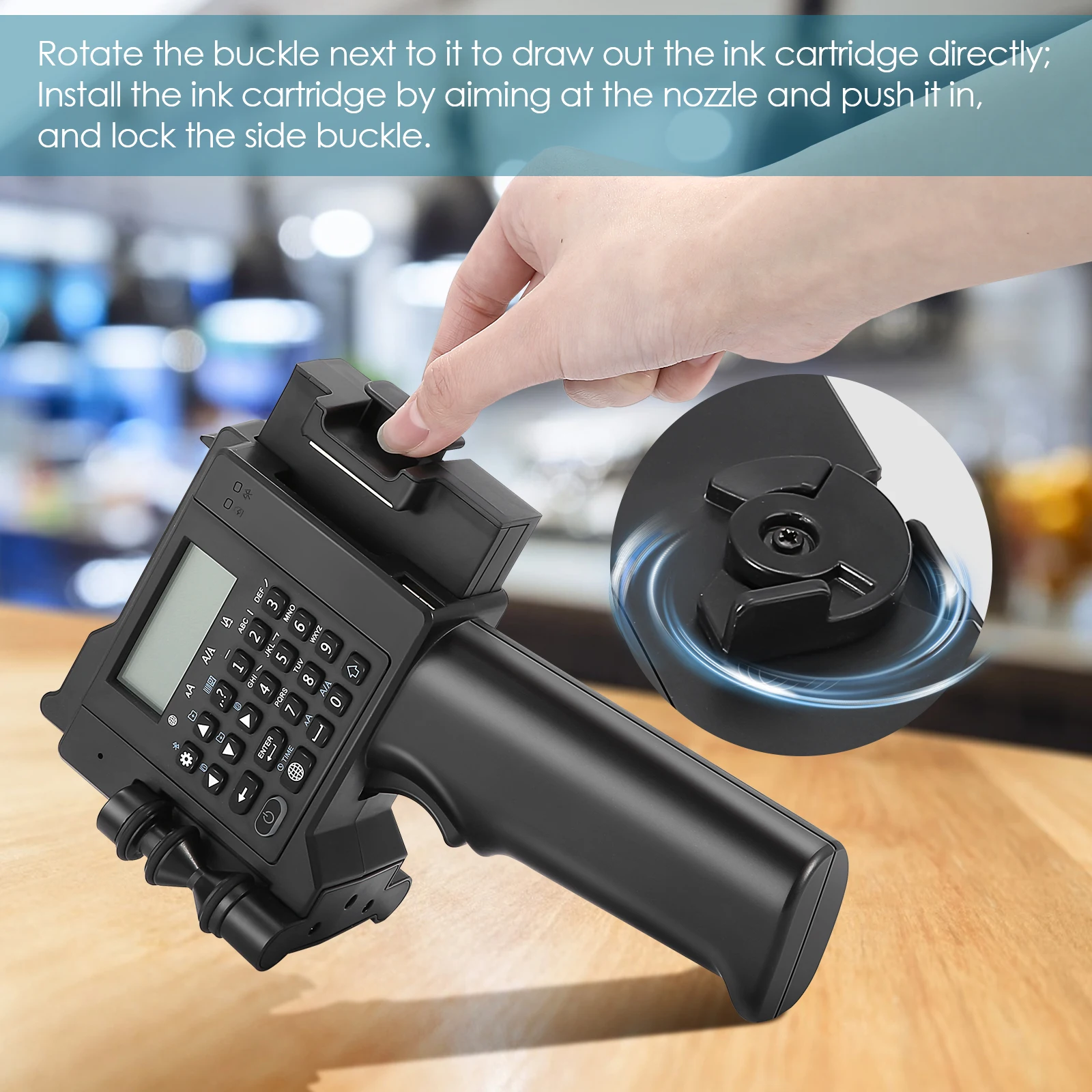 Портативный ручной струйный принтер PT2000 портативный с быстросохнущим