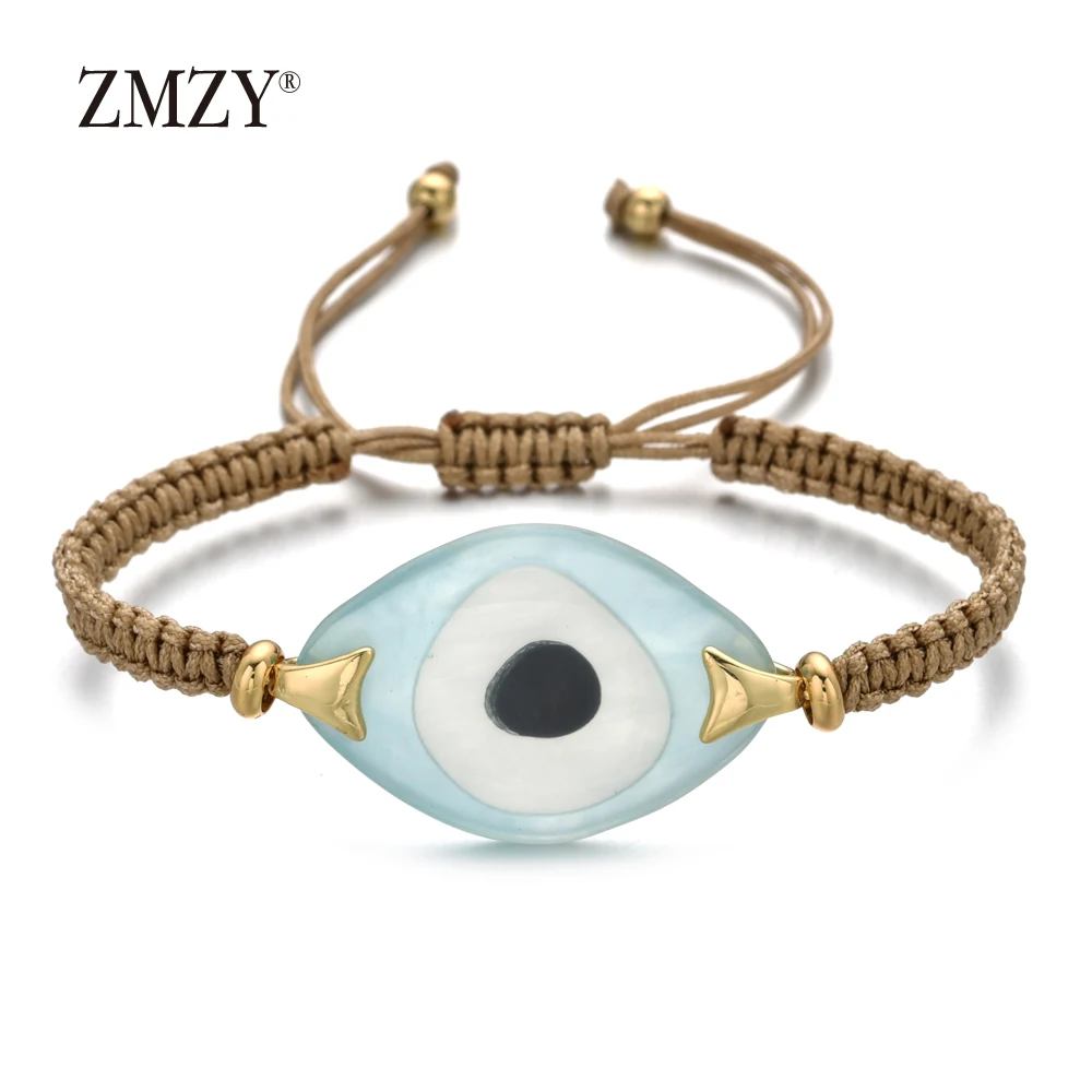 ZMZY Boho Стиль сглаза браслет Шарм Кристалл ручной работы роскошный браслет большие браслеты и браслеты для женщин ювелирные изделия