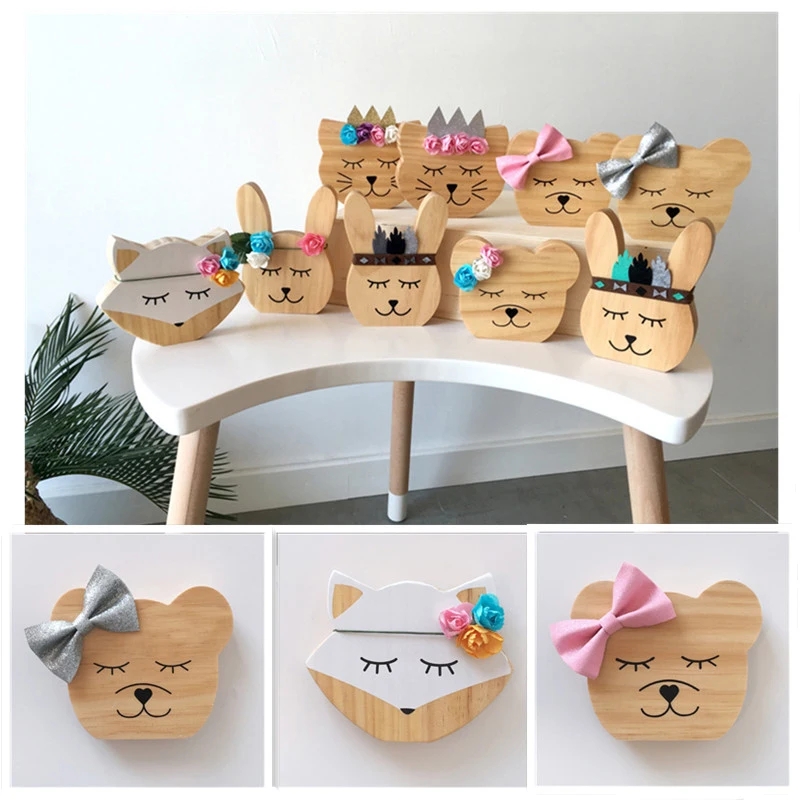 

Nordic Wooden Fox Ornaments Desktop Decorations Wall Art Miniature Figurines Wood Toys Home Desk Bookshelf Decor Photo Props