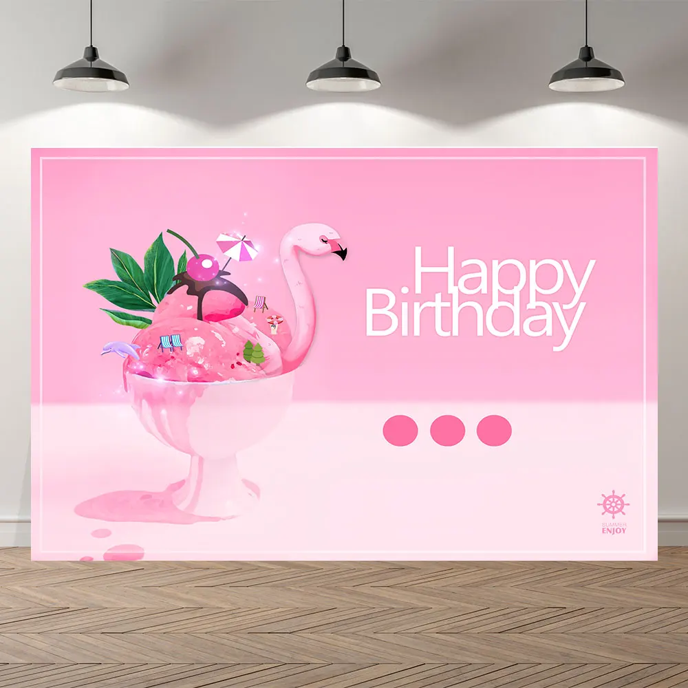 

SeekPro С Днем Рождения вечерние баннер baby shower Фламинго летние каникулы студийное фото Bacdrop фотографии Фоны стены Бумага