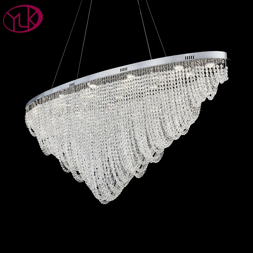 Роскошная овальная хрустальная люстра светодиодсветодиодный лампа для