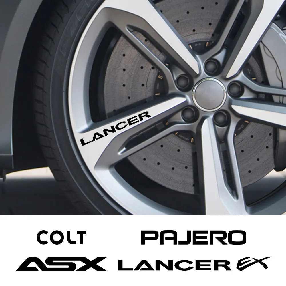 Наклейки на обод колеса автомобиля для Mitsubishi Lancer EX L200 Eclipse Galant Outlander ASX Ralliart Competition