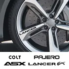 Наклейки на обод колеса автомобиля для Mitsubishi Lancer EX Outlander ASX Ralliart Competition Colt Delica Evolution X L200 Eclipse Galant