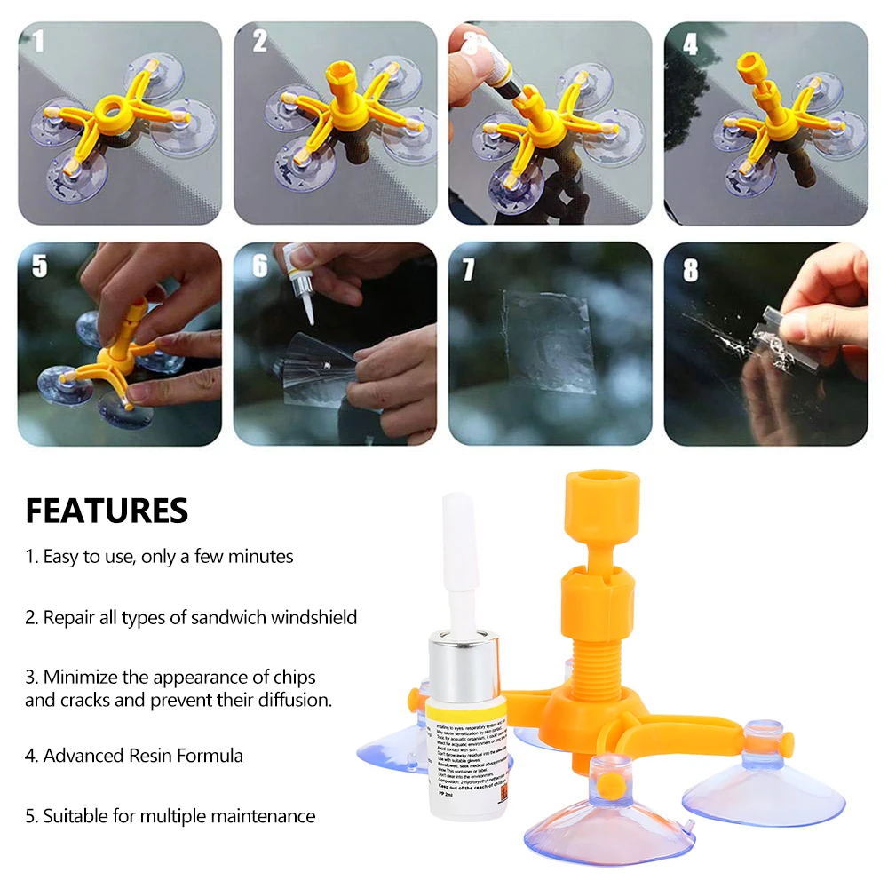 Набор для ремонта ветрового стекла автомобиля инструмент полировки стекол и