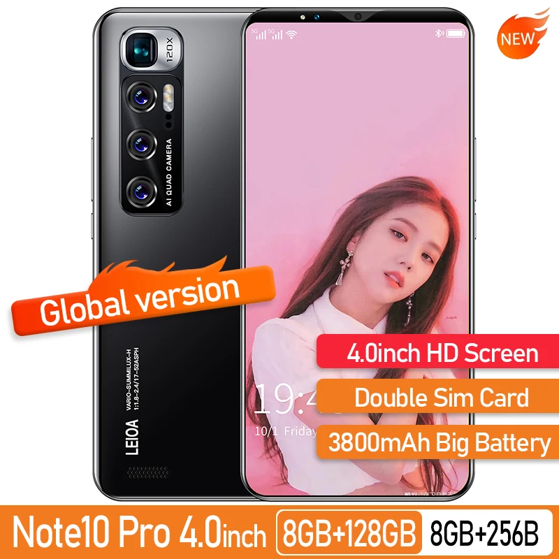 

Radmi Note10 Pro 4.0 Inch Global Version Smartphone 3800mAh 12+512GB 5G Network Support Google GPS Wifi Android 10.0 MobilePhone