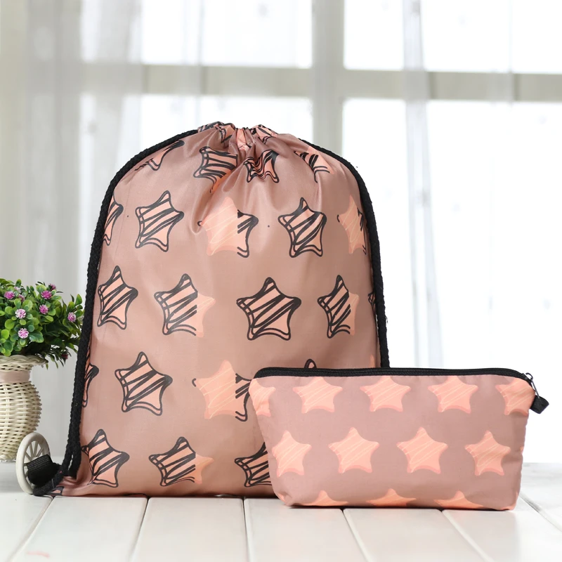 

Рюкзак на шнурках унисекс, унисекс, Повседневная Сумка-клатч с 3D принтом на ремне, из полиэстера