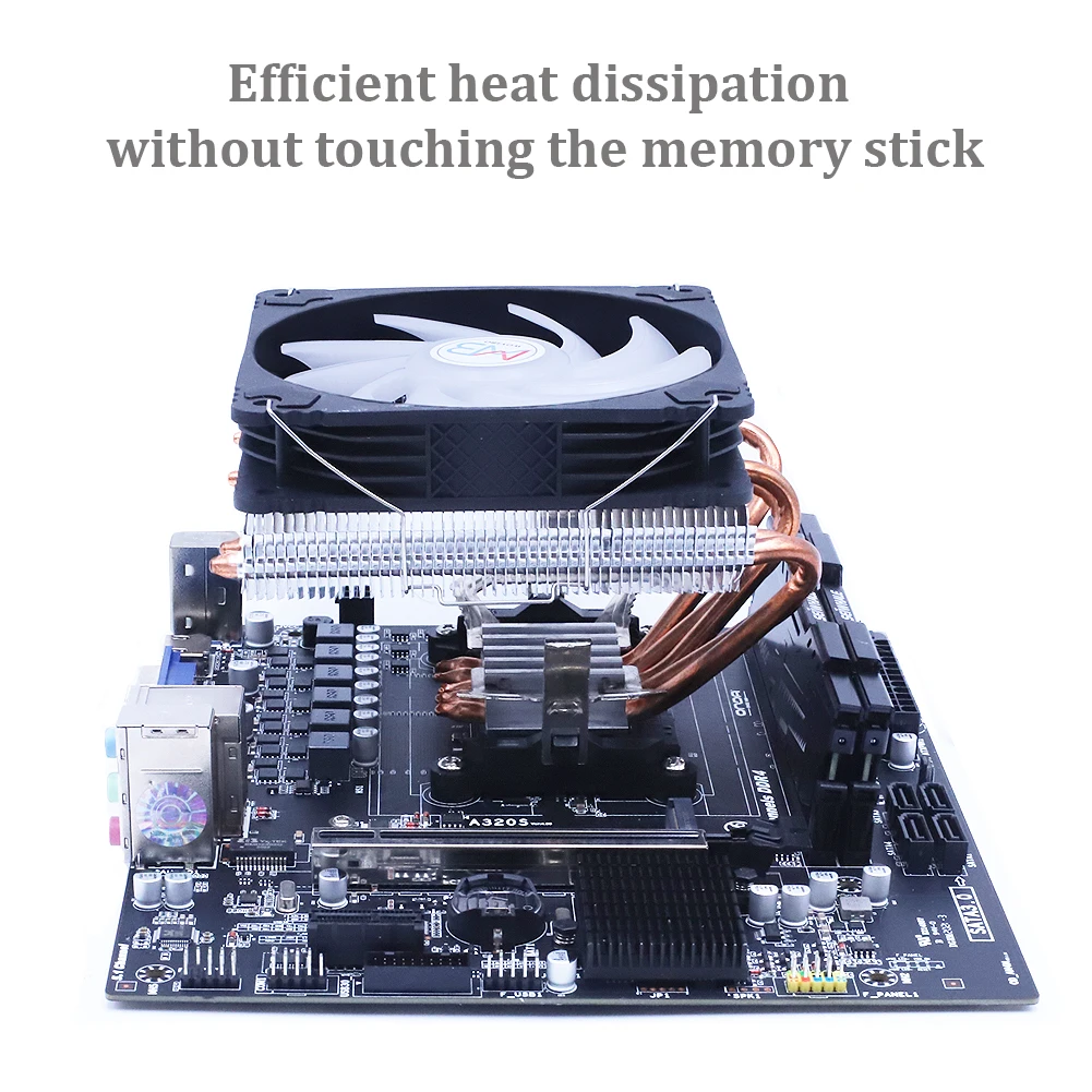 ARGB вентилятор радиатора CPU низкопрофильный кулер Pwm 4pin 130 Вт LGA 1150 1151 1155 1156 1200 1366 2011