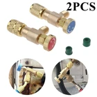 Комплект адаптеров для охлаждения холодильника Aircon, красного и синего цвета, для клапанов R22R410A 14 дюйма на воздушный клапан штока трубы