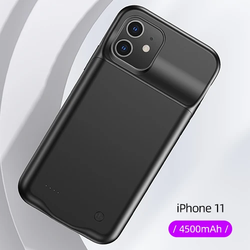 USAMS умный чехол для батареи, зарядное устройство для iPhone 11 Pro Max, чехол для батареи, внешний аккумулятор, резервный внешний аккумулятор для iPhone X XS - Цвет: For i11