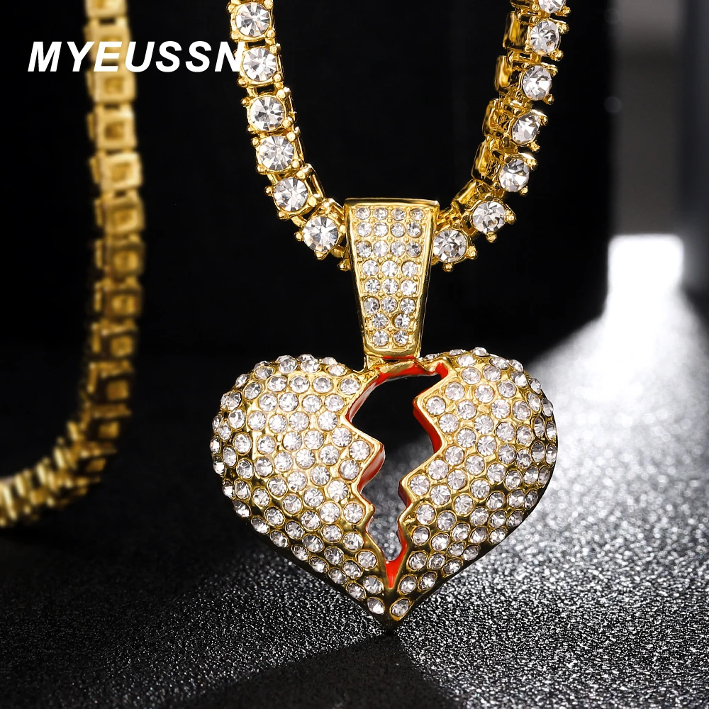 Ожерелье со стразами для мужчин и женщин украшение из кубинской цепи в стиле