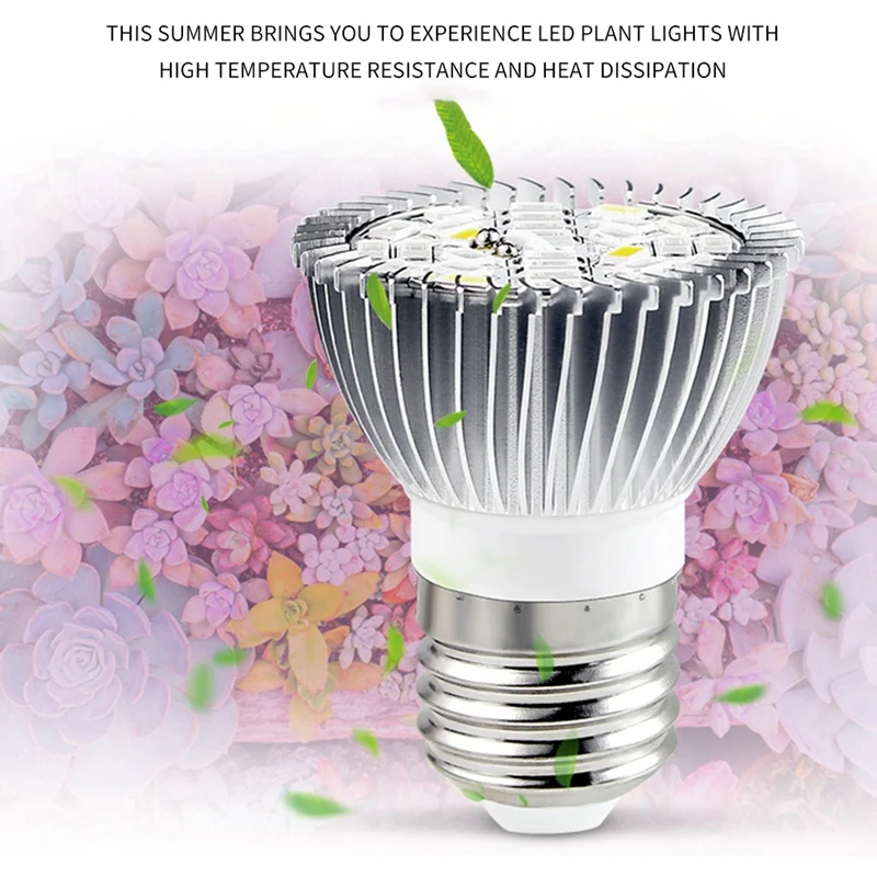Illuminated Full-Spectrum Plant Light 28W Indoor E14 Growth Lamp Cup LED Succulent Fill Planting Seedlings | Освещение