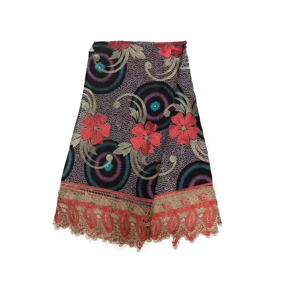 Вышивка Анкара парафинированная кружевная ткань 2019 высокого качества хлопок